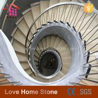 Villa high-end custom marble staircase, spiral staircase